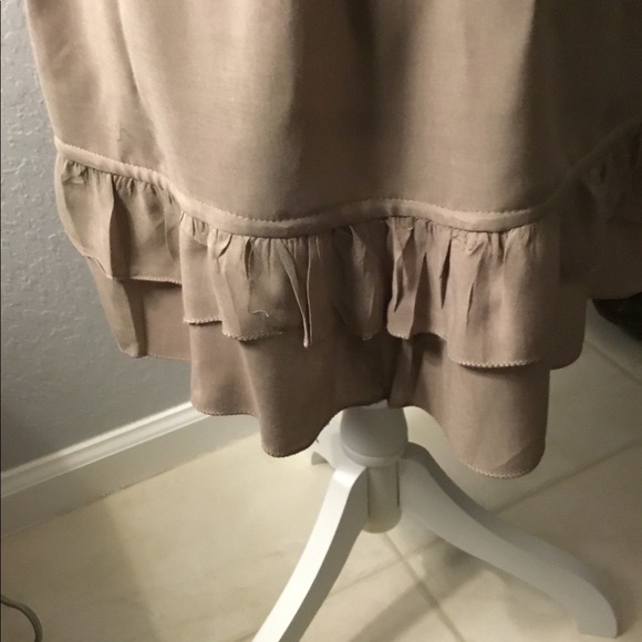 Simply Irritable, Taupe 100% Rayon S beaded blouse - Picture 7 of 8